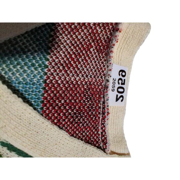 Vintage YWFG Dopamine Grandpa Cable Knit Preppy Festival Bear Cardigan Sweater - Picture 4 of 12